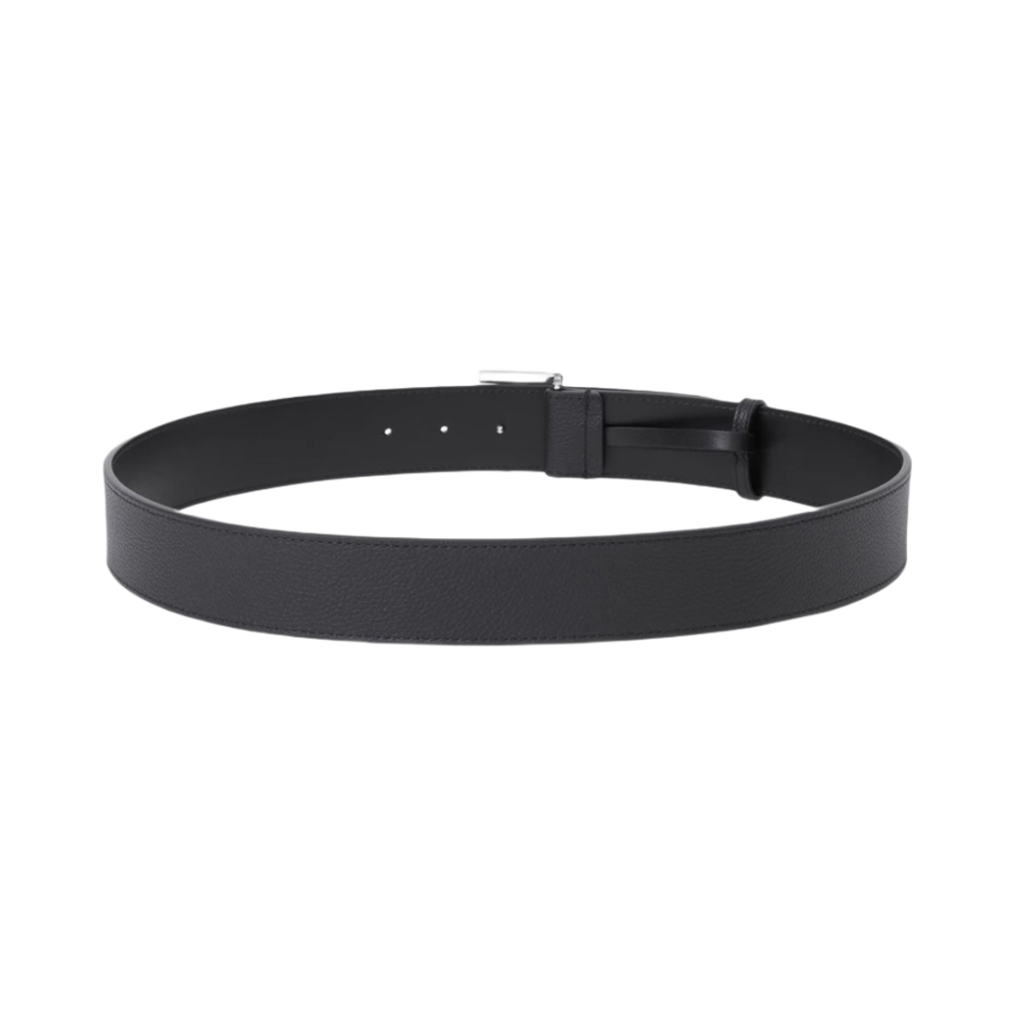 버버리 레더 와이드 TB 벨트 블랙 실버(Burberry Leather Wide TB Belt Black Silver) - 2