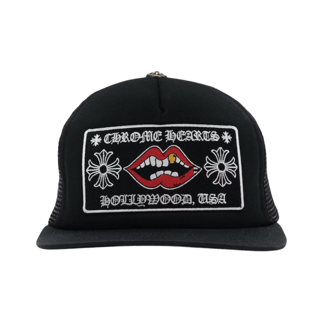 크롬하츠 참퍼 할리우드 트러커햇 블랙(Chrome Hearts Chomper Hollywood Trucker Hat Black) - 1