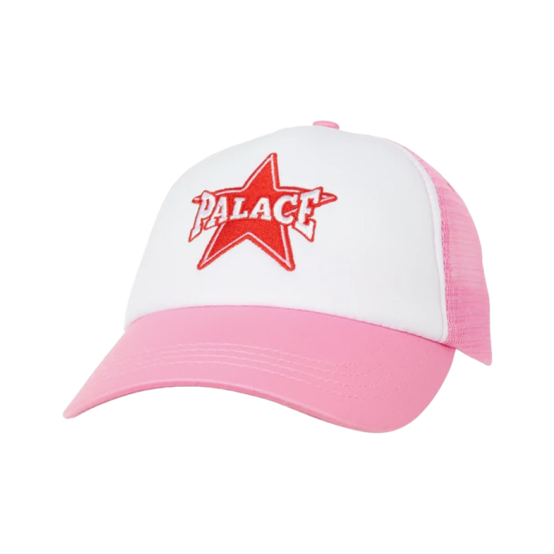 팔라스 스타 로고 트러커 캡 핑크 - 22SS(Palace Star Logo Trucker Cap Pink - 22SS) - 1