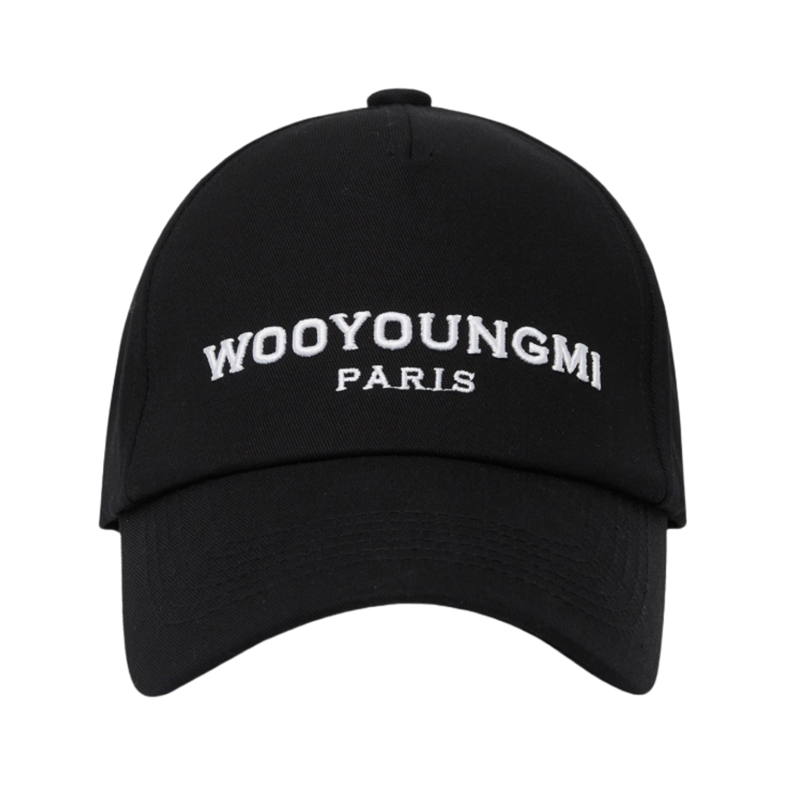 Black Embroidered Logo Ball Cap