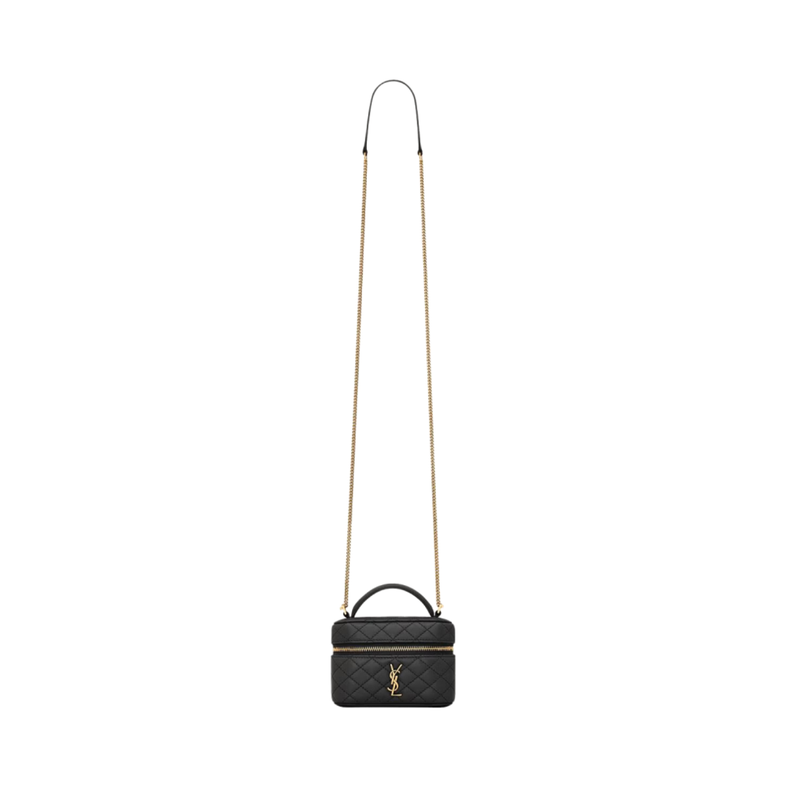 819285-1EL07-1000 Saint Laurent Gaby Micro Vanity Bag in Lambskin Black