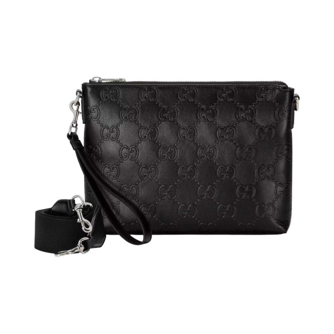 구찌 GG 엠보스 미디움 메신저백 블랙(Gucci GG Embossed Medium Messenger Bag Black) - 2