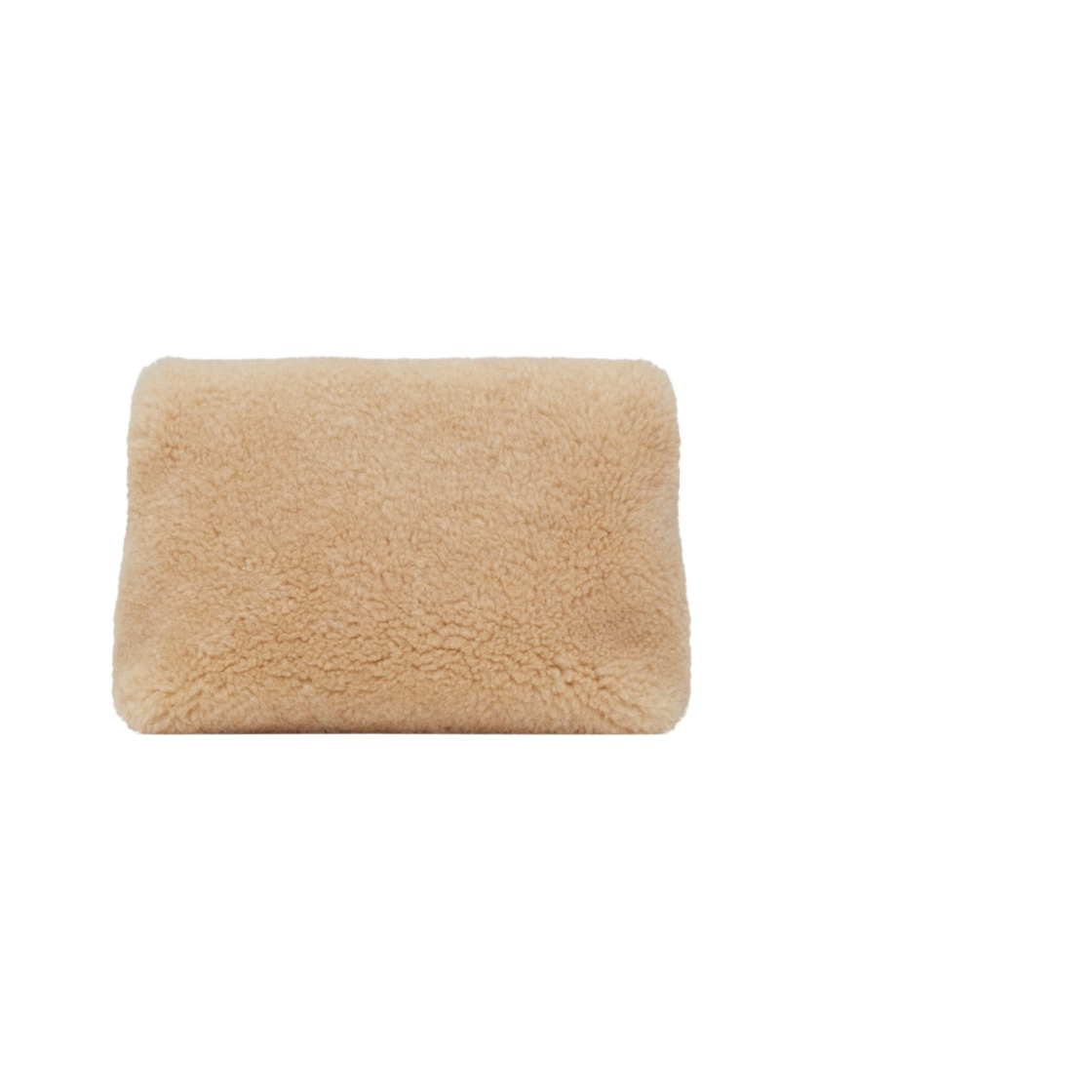 생로랑 셔링 퍼퍼 스몰 파우치 내츄럴 베이지 브릭(Saint Laurent Puffer Small Pouch in Shearling Natural Beige Brick) - 4