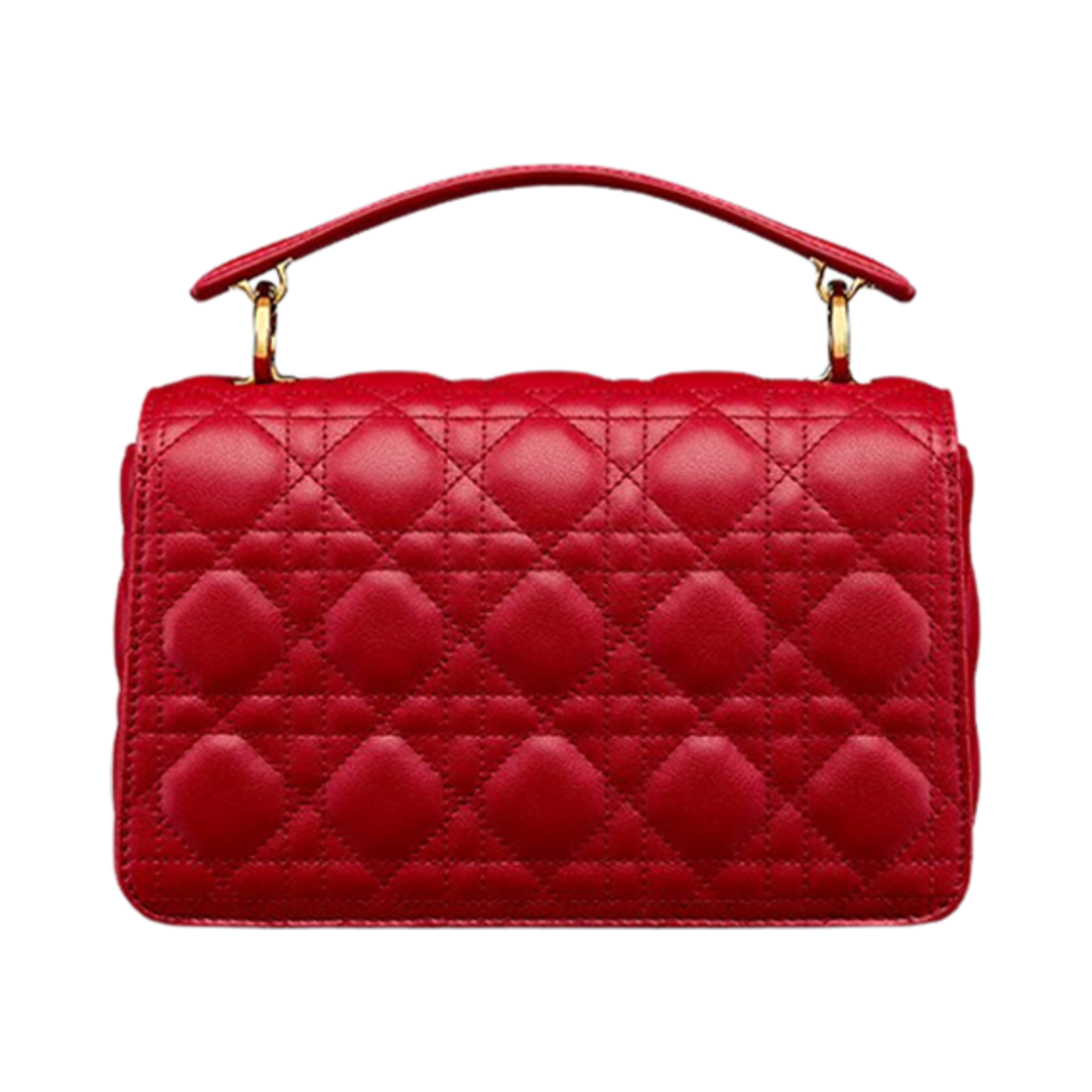 디올 스몰 디올 졸리 탑핸들백 가넷 까나쥬 카프스킨 체리 레드(Dior Small Dior Jolie Top Handle Bag Garnet Cannage calfskin Cherry Red) - 3