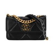 Chanel 19 Clutch with Chain Shiny Lambskin & Gold Black