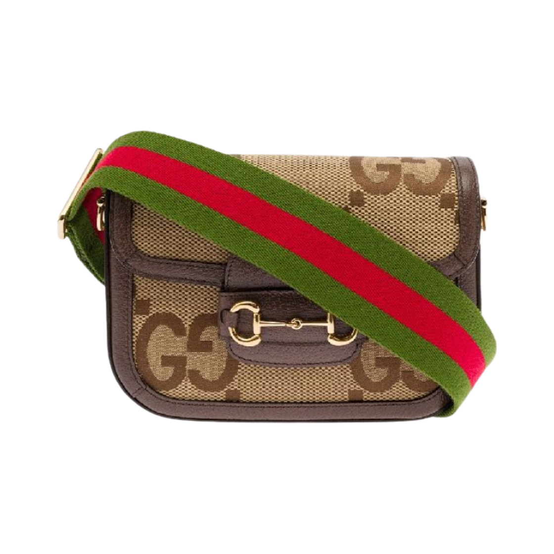 658574-UKMDG-2570 Gucci Horsebit 1955 Jombo GG Mini Bag Camel Ebony