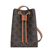 Celine Micro Sailor in Triomphe Canvas Calfskin Tan