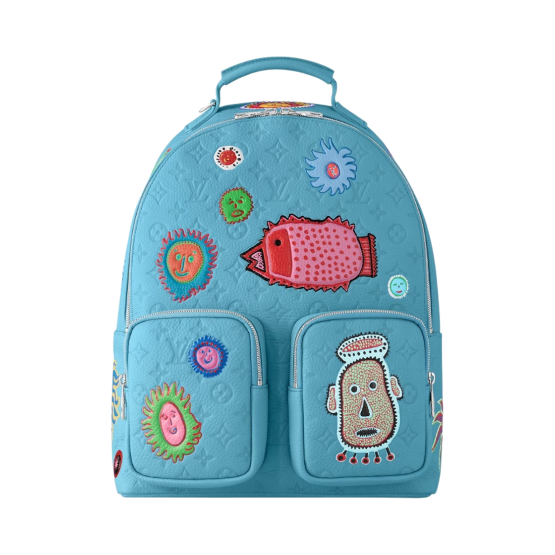 루이비통 x 야요이 쿠사마 멀티포켓 백팩 토뤼옹 모노그램 블루(Louis Vuitton x YK Multipocket Backpack Taurillon Monogram Blue) - 1