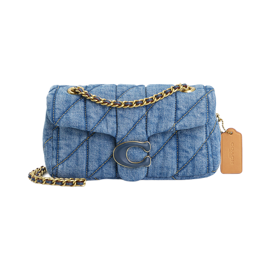 코치 태비 20 데님 체인 숄더백 블루(Coach Tabby 20 Denim Chain Shoulder Bag Blue) - 1