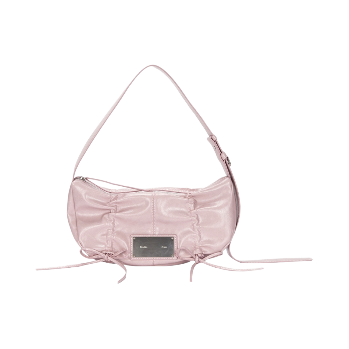- Matin Kim Half Shirring Ribbon Round Bag Pink