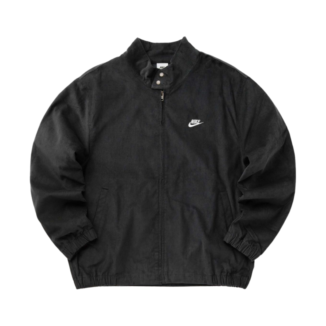 나이키 NSW 클럽 코듀로이 해링턴 자켓 블랙 - 아시아(Nike NSW Club Corduroy Harrington Jacket Black - Asia)