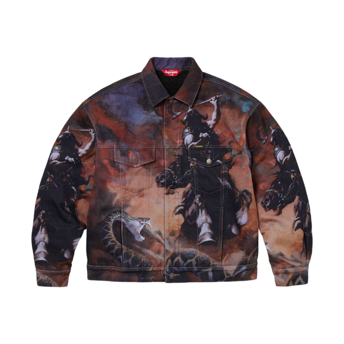 슈프림 프라제타 포우 셔링 라인드 트러커 자켓 멀티컬러 - 24FW