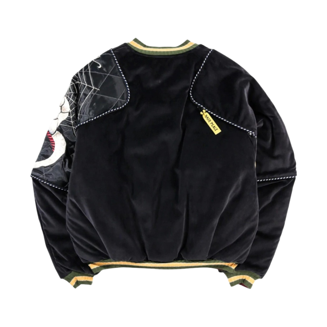 캐피탈 벨베틴 샴 레인 스컬 앤 스네이크 봄버 자켓 블랙(Kapital Velveteen Sham Rain Skull and Snake Bomber Jacket Black) - 3