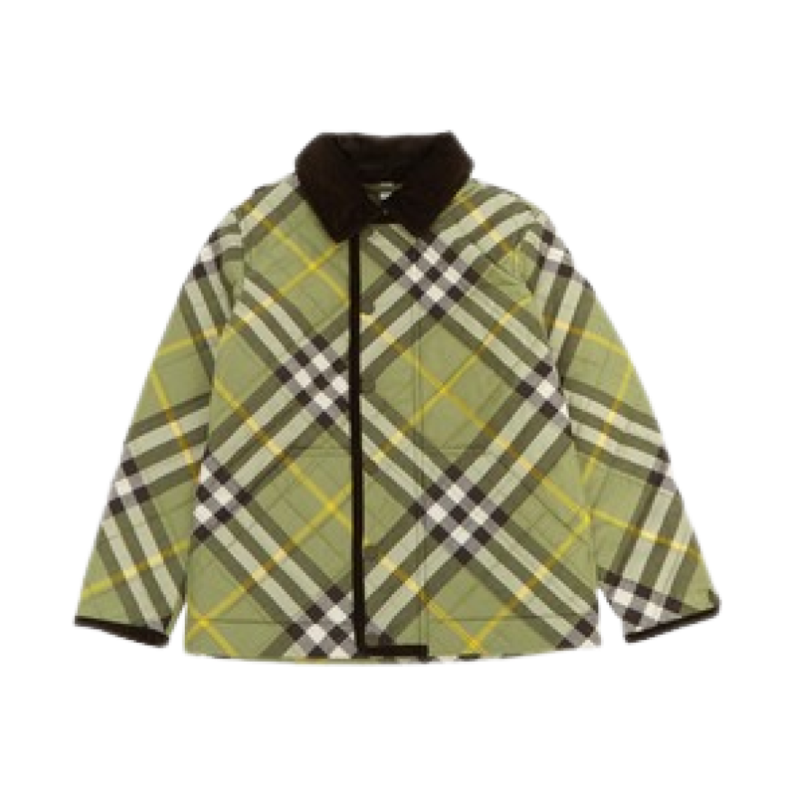 (키즈) 버버리 빈티지 체크 퀼팅 자켓 그린((Kids) Burberry Vintage Check Quilted Jacket Green)