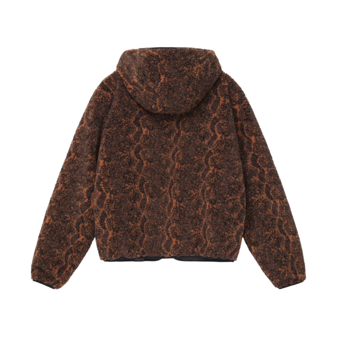스투시 스네이크 자카드 쉐르파 자켓 브라운(Stussy Snake Jacquard Sherpa Jacket Brown) - 2