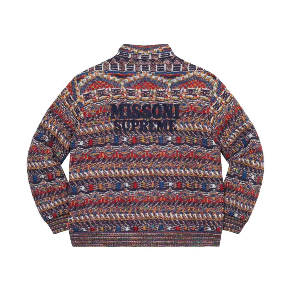 슈프림 x 미쏘니 리버시블 니트 자켓 네이비 - 21FW(Supreme x Missoni Reversible Knit Jacket Navy - 21FW) - 2