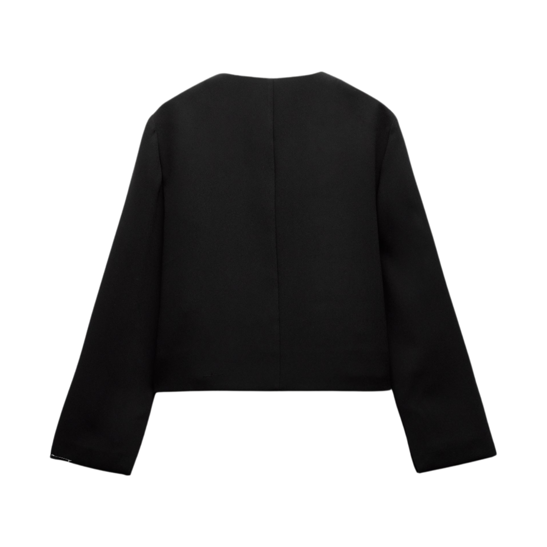 (W) 자라 ZW 컬렉션 버튼드 자켓 블랙((W) Zara ZW Collection Buttoned Jacket Black) - 2