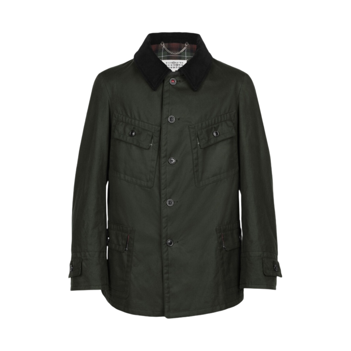SI1AM0001S47739616 Maison Margiela Waxed Cotton Jacket Petrol