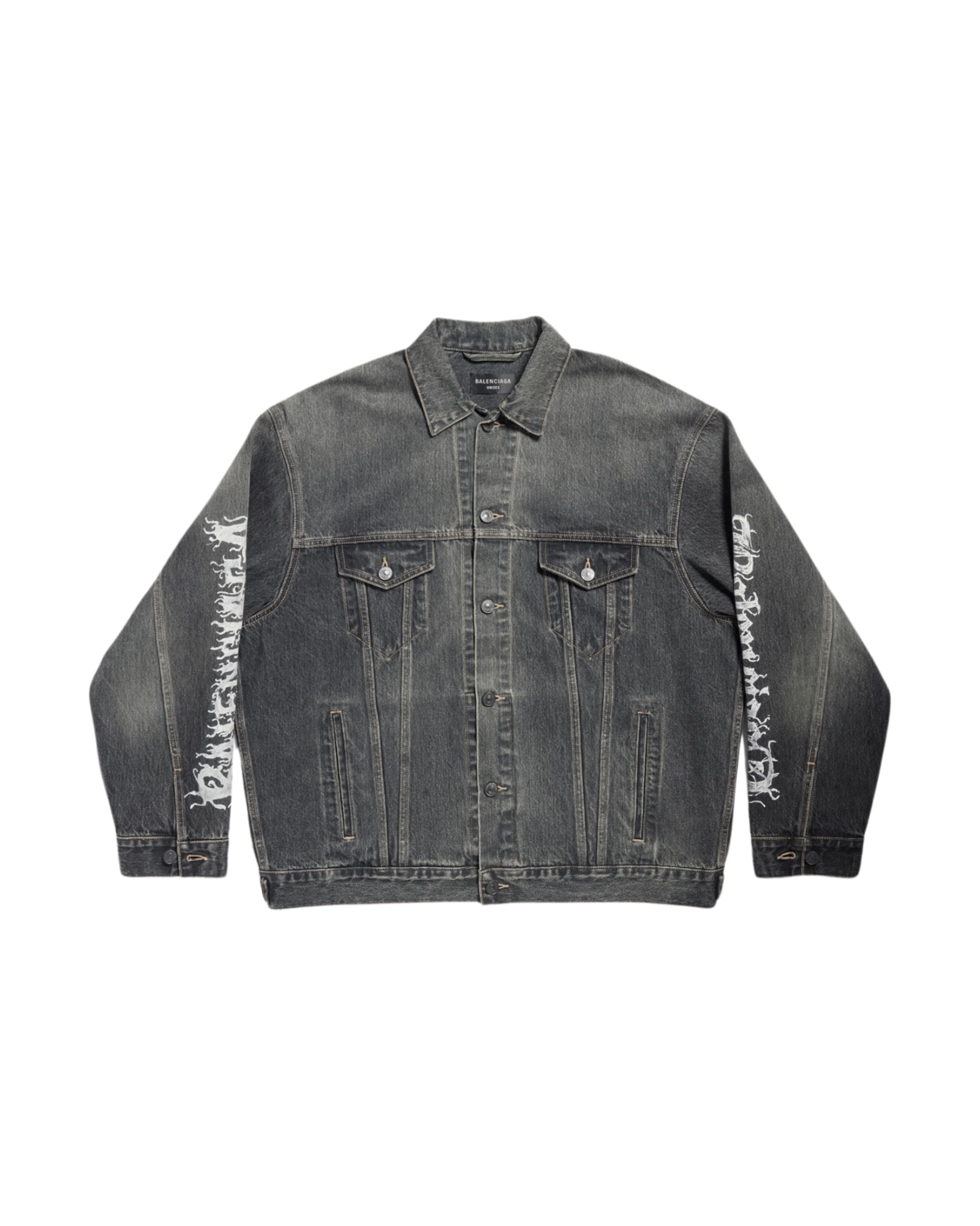 773804TBP473721 Balenciaga DIY Metal Large Fit Jacket in Black