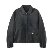 STU Lamb Skin Leather Jacket Black