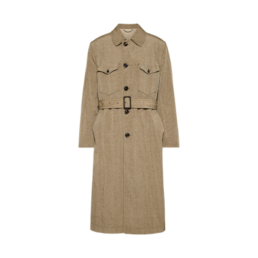 S50AA0152S53735731 Maison Margiela Canvas Trench Coat Pink Beige