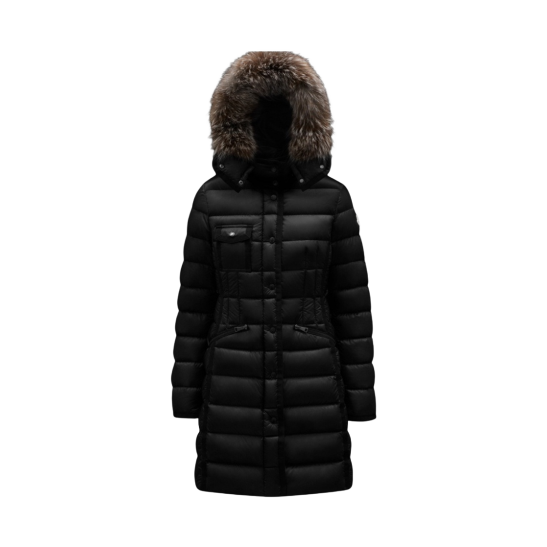 (W) 몽클레르 헤르미퍼 롱 다운 자켓 블랙 - 21FW((W) Moncler Hermifur Long Down Jacket Black - 21FW) - 1