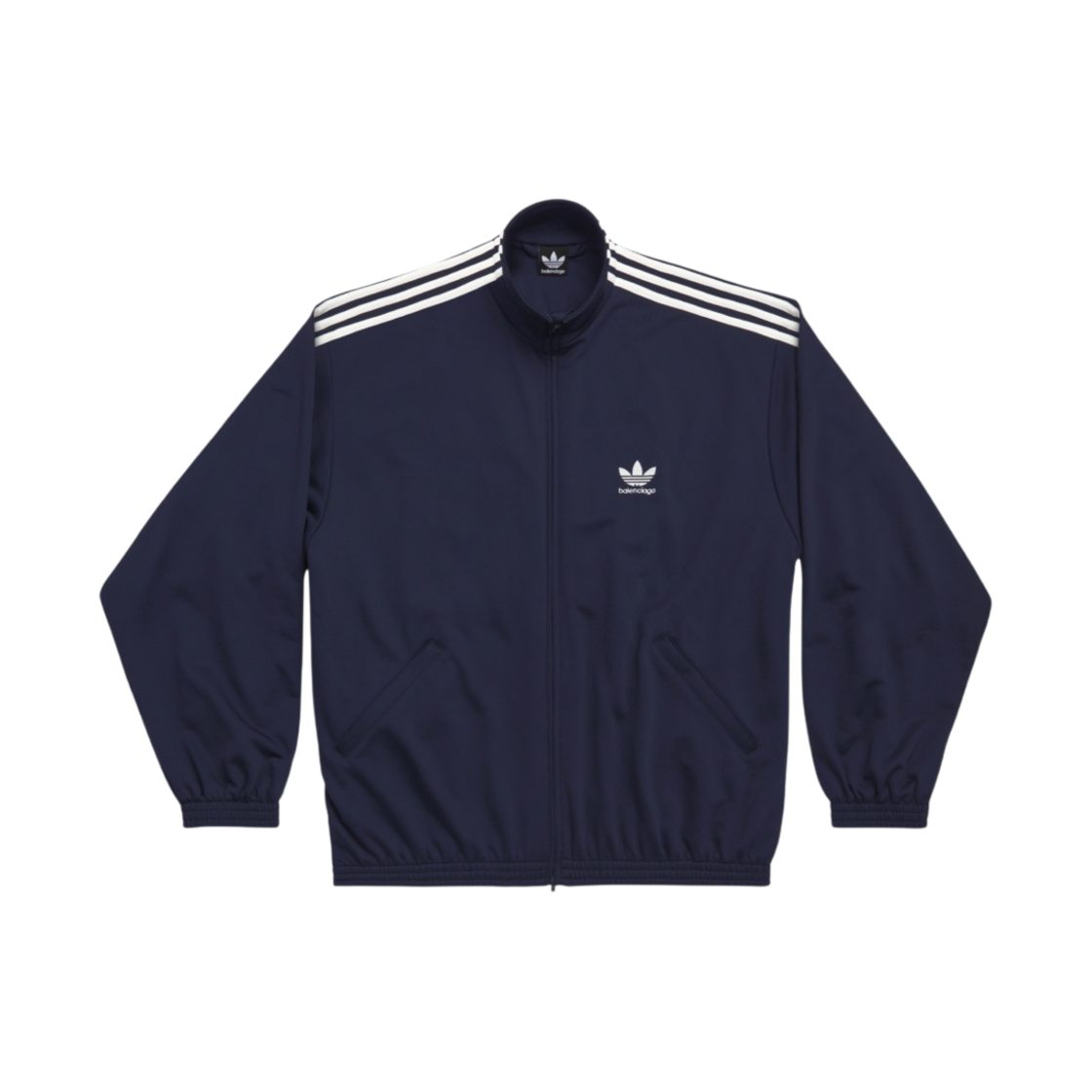 발렌시아가 x 아디다스 코튼 테리 저지 트랙수트 자켓 네이비 블루