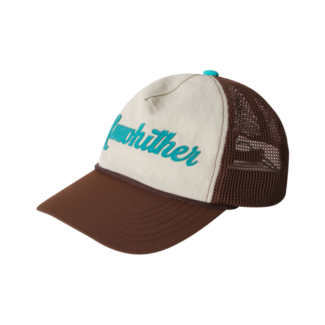 런위더 트러커 캡 블루 브라운(runwhither Trucker Cap Blue Brown)