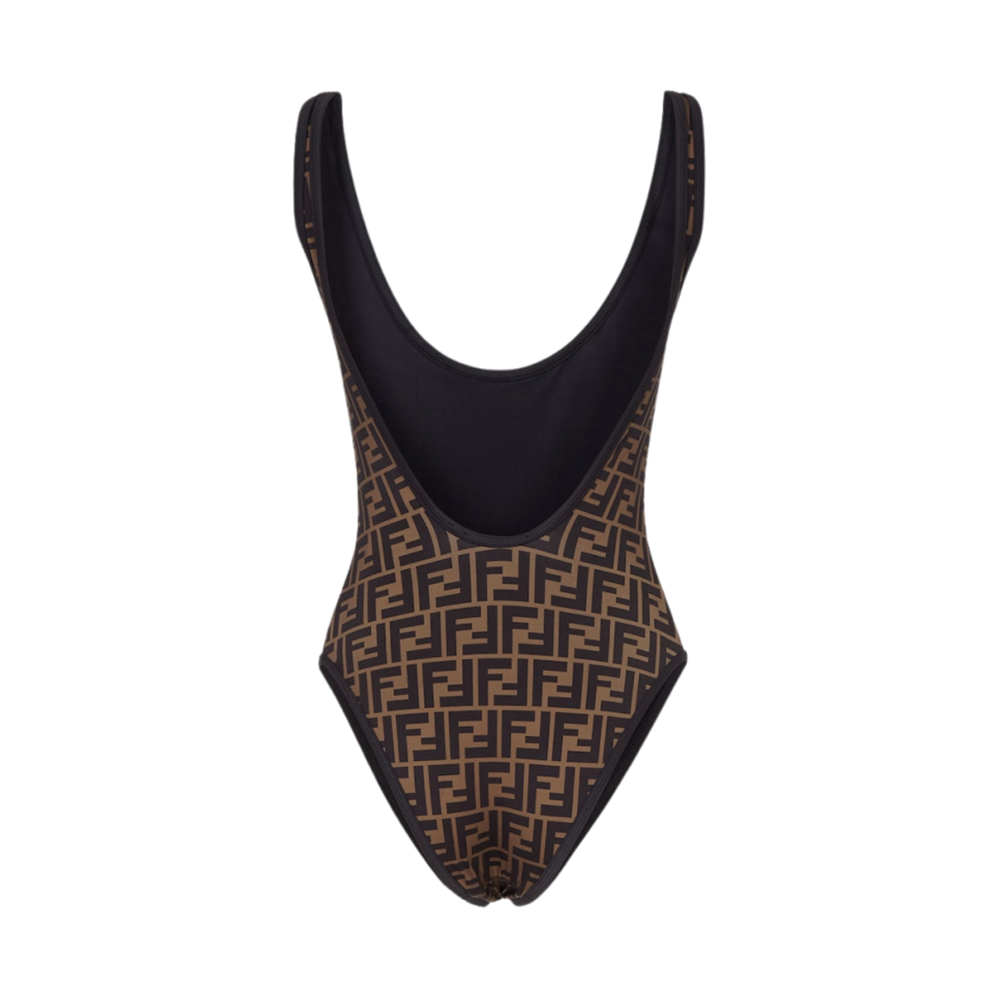(W) 펜디 라이크라 스윔수트 브라운 블랙((W) Fendi Lycra Swimsuit Brown Black) - 2