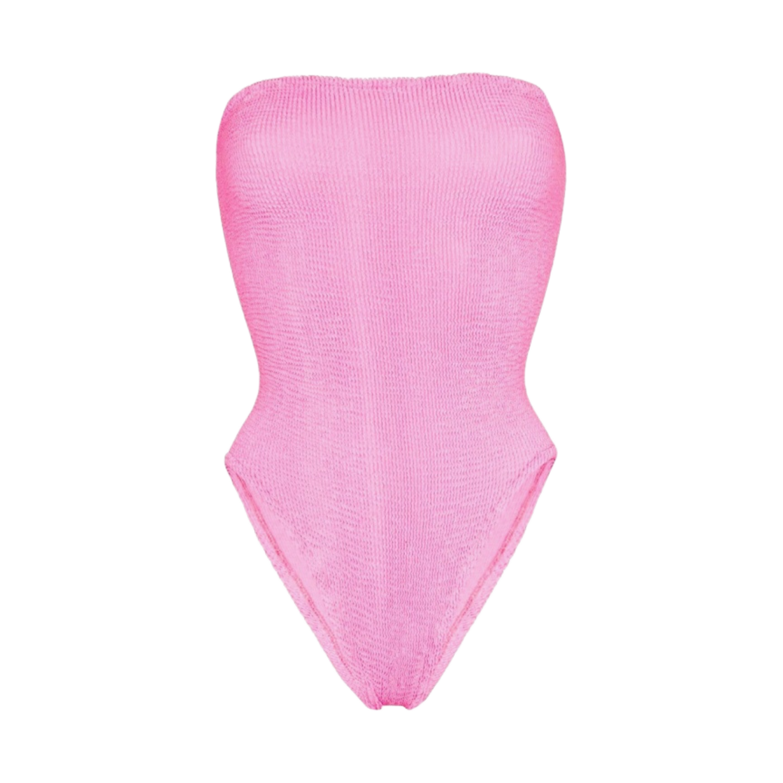 - (W) Hunza G Audrey Strapless Swimsuit Bubblegum Pink