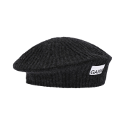 (W) Ganni Wool Beret Phantom