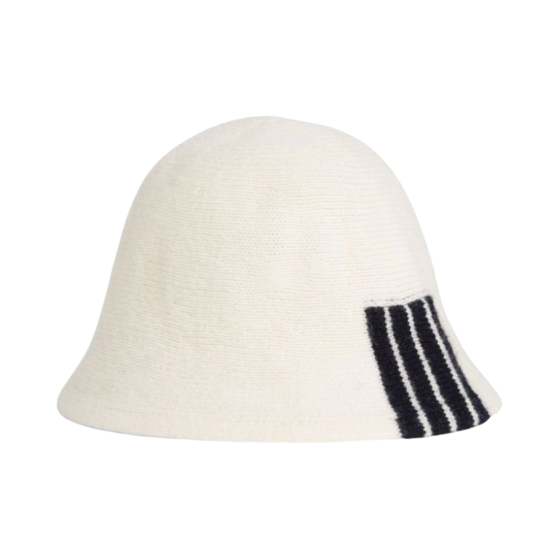 톰브라운 헤어리 실크 캐시미어 사선 버킷햇 화이트(Thom Browne Hairy Silk Cashmere 4-Bar Bucket Hat White) - 1