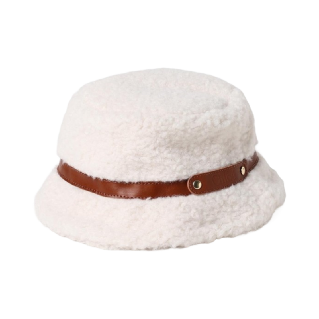 C20277-148 (Kids) Chloe Logo Teddy Bucket Hat Ivory