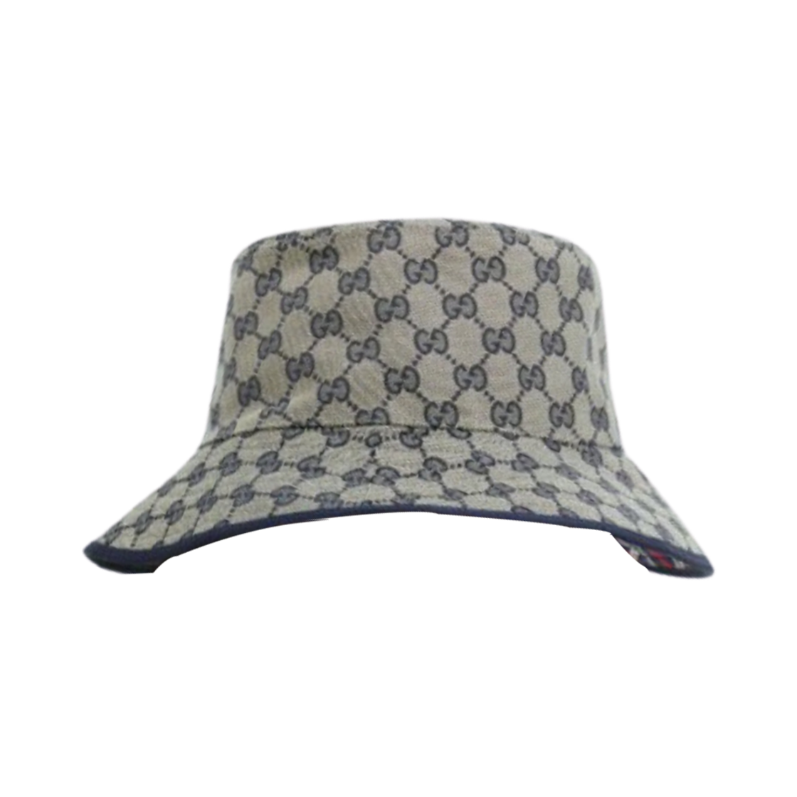 (W) 구찌 GG 슈프림 캔버스 버킷햇 베이지 블루((W) Gucci GG Supreme Canvas Bucket Hat Beige Blue) - 1