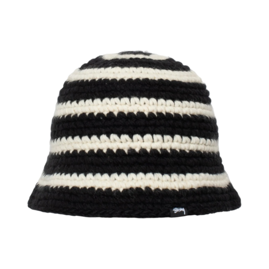 Stussy Swirl Knit Bucket Hat Black