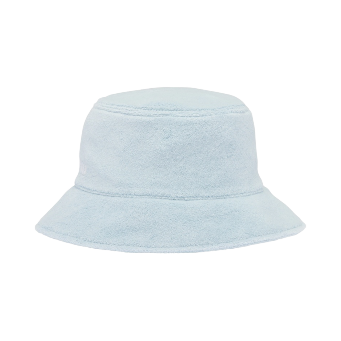 (W) 미우 미우 테리 패브릭 버킷햇 스카이 블루((W) Miu Miu Terry Cloth Bucket Hat Sky Blue) - 1