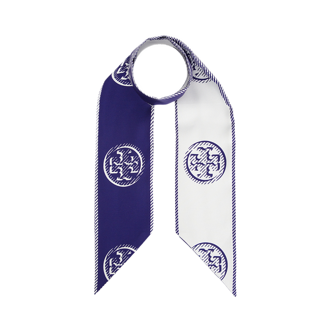 174863-400 (W) Tory Burch Silk Scarf Blue - 25FW