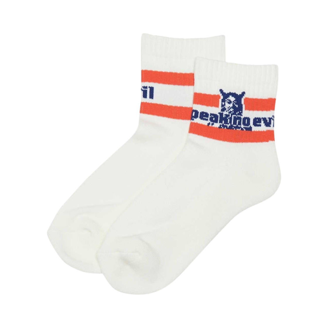 히스테릭 글래머 스피크 노 이블 삭스 오렌지(Hysteric Glamour Speak No Evil Socks Orange) - 1