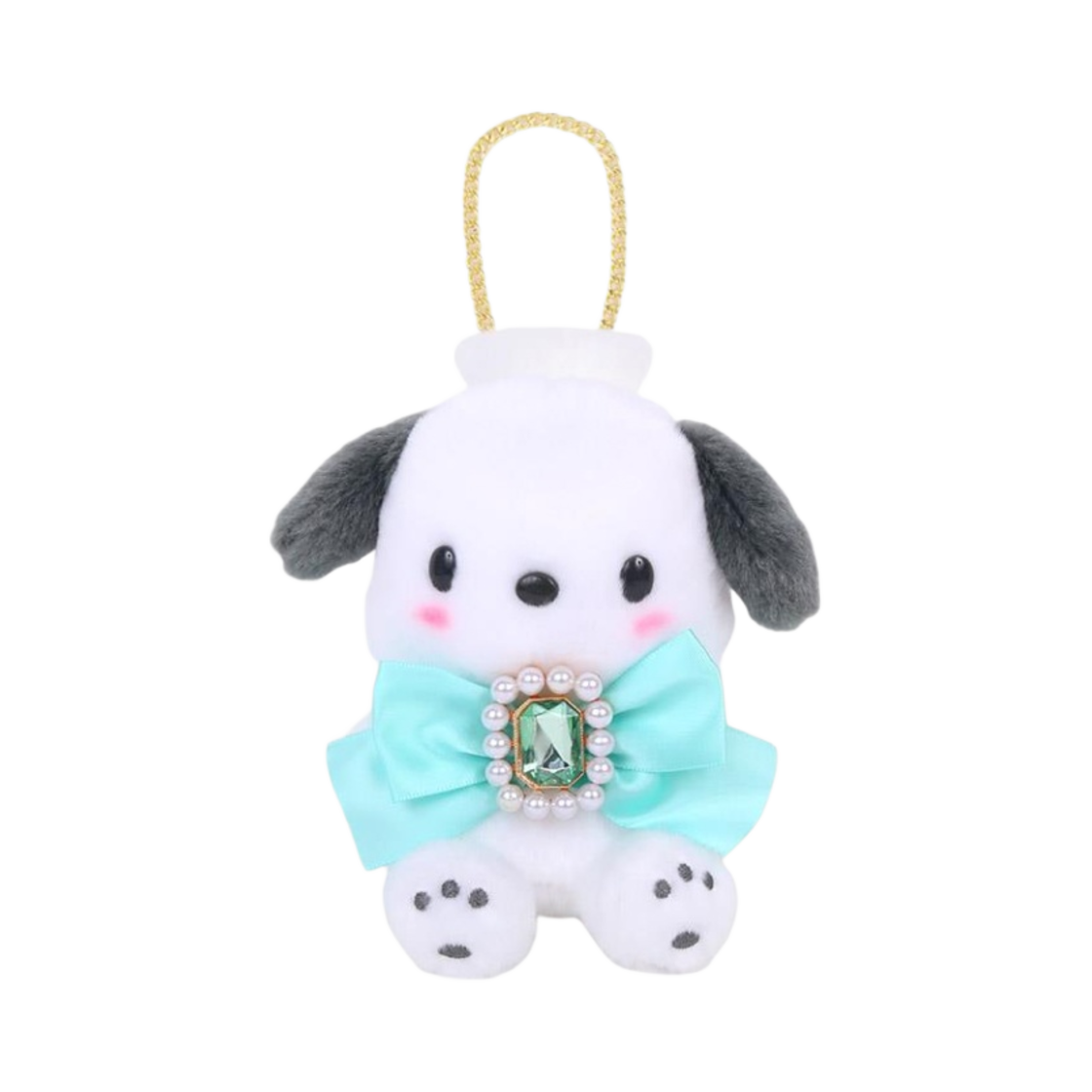 산리오 포차코 글리터 비쥬 플러시 키체인 백 참(Sanrio Pochacco Glitter Bijou Plush Keychain Bag Charm) - 1