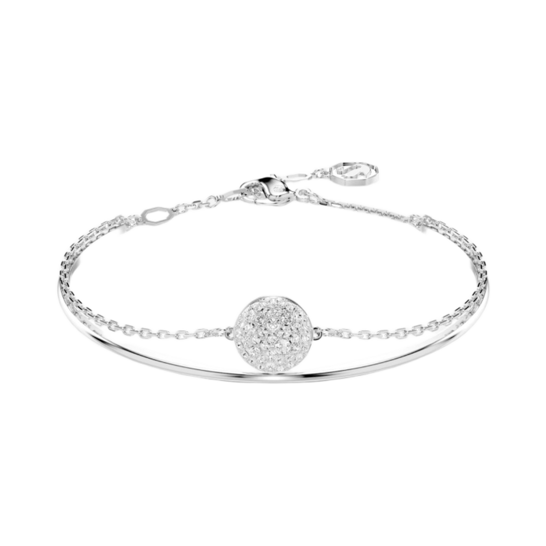 (W) 스와로브스키 메테오라 뱅글 화이트 로듐 플래팅((W) Swarovski Meteora Bangle White Rhodium Plated)