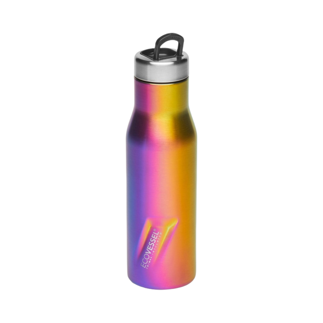 에코베슬 더 아스펜 16온즈 히든 핸들 탑 보틀 텀블러 473ml 오버 더 레인보우(Ecovessel The Aspen 16 oz. Bottle with Hidden Handle Top Tumbler 473ml Over the Rainbow)