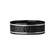Gucci Icon Thin Band 18K White Gold Black