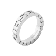 Diesel Steel Cubed Ring Wit Silver