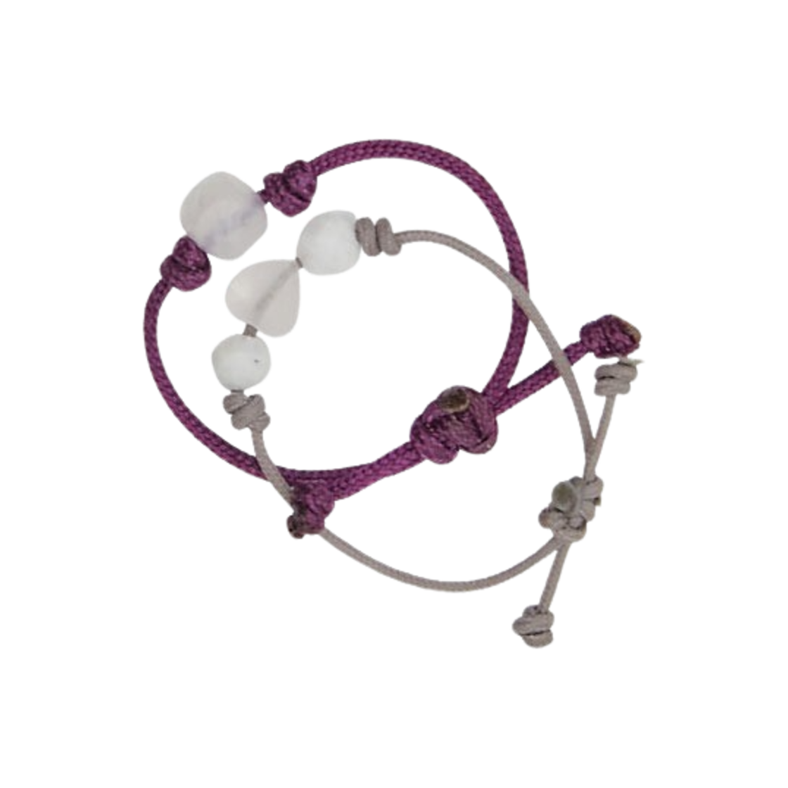 nff153_NEW Nff Gem String Ring Set Purple