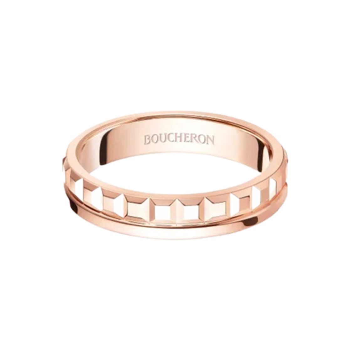 부쉐론 콰트로 레디언트 에디션 웨딩 밴드 18K 핑크 골드(Boucheron Quatre Radiant Edition Wedding Band 18K Pink Gold)