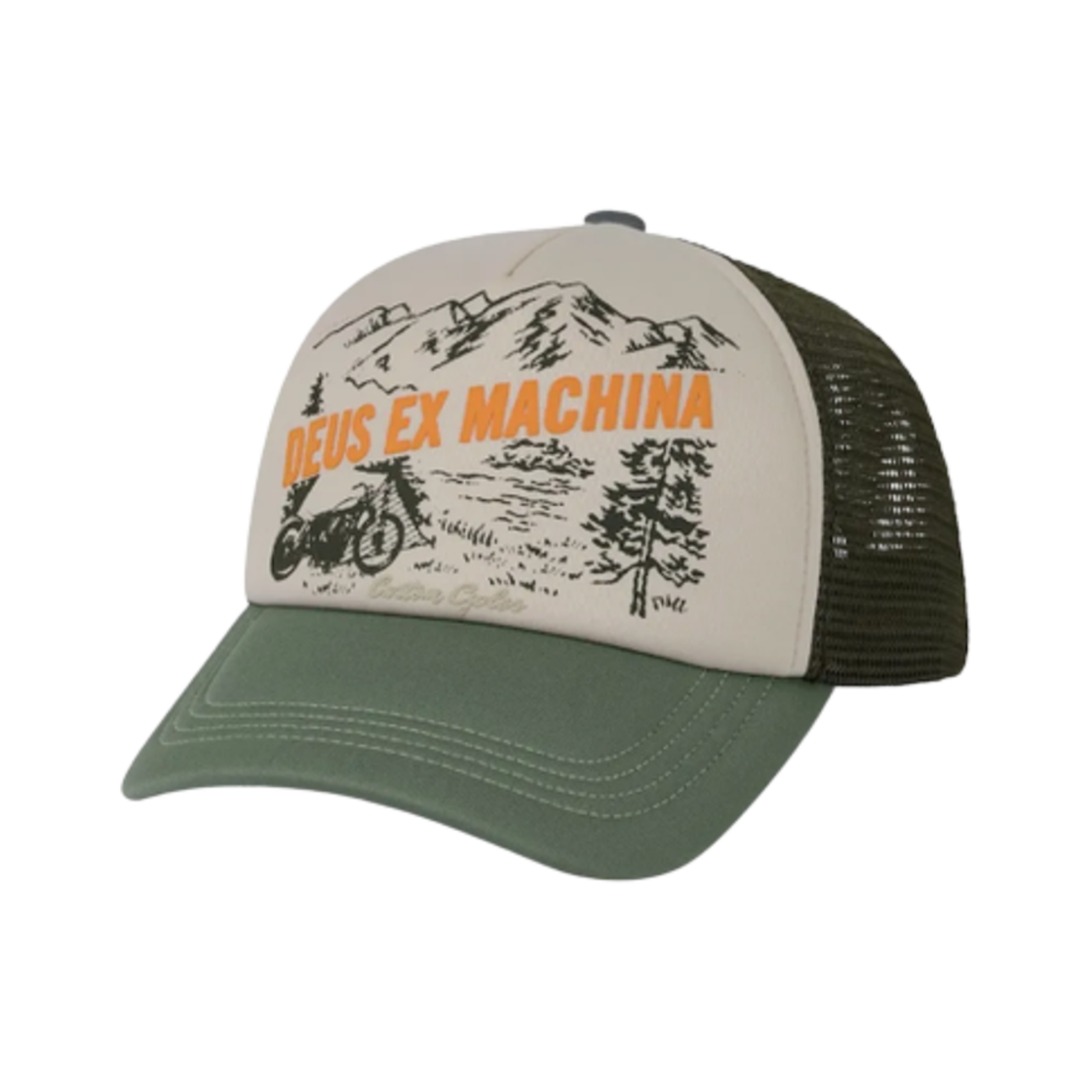 데우스 엑스 마키나 마운틴 트러커 캡 카키(Deus Ex Machina Mountain Trucker Cap Khaki)