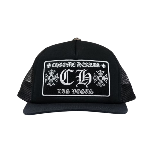 - Chrome Hearts CH Las Vegas Trucker Hat Black