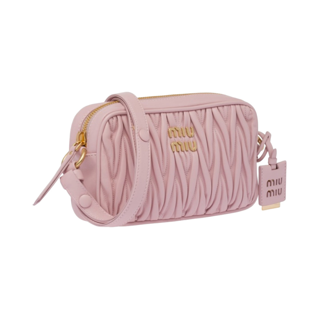 미우 미우 마테라쎄 나파 가죽 숄더백 앨러배스터 핑크(Miu Miu Matelasse Nappa Leather Shoulder Bag Alabaster Pink) - 2