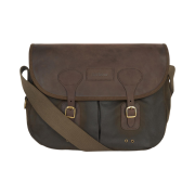 Barbour Wax Leather Tarras Bag Olive