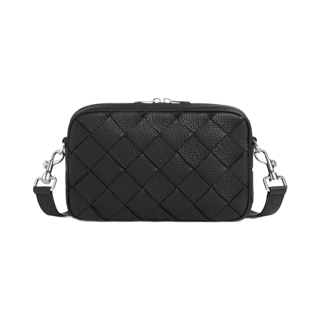 755923V4G318803 Bottega Veneta Small Intrecciato Camera Bag Black